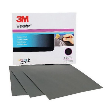 3M 02020, Wetordry Sheet, 2000A, 401Q, 9X11, 50PK 7100003690